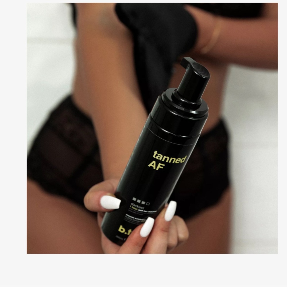 b.tan | tanned AF 200mL Bottle | Tanning Mousse Travel Darkest Color Self Tan 2 - Picture 7 of 13
